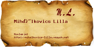 Mihálkovics Lilla névjegykártya
